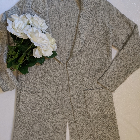 Monteau Sweaters - Monteau Gray Collared Cardigan